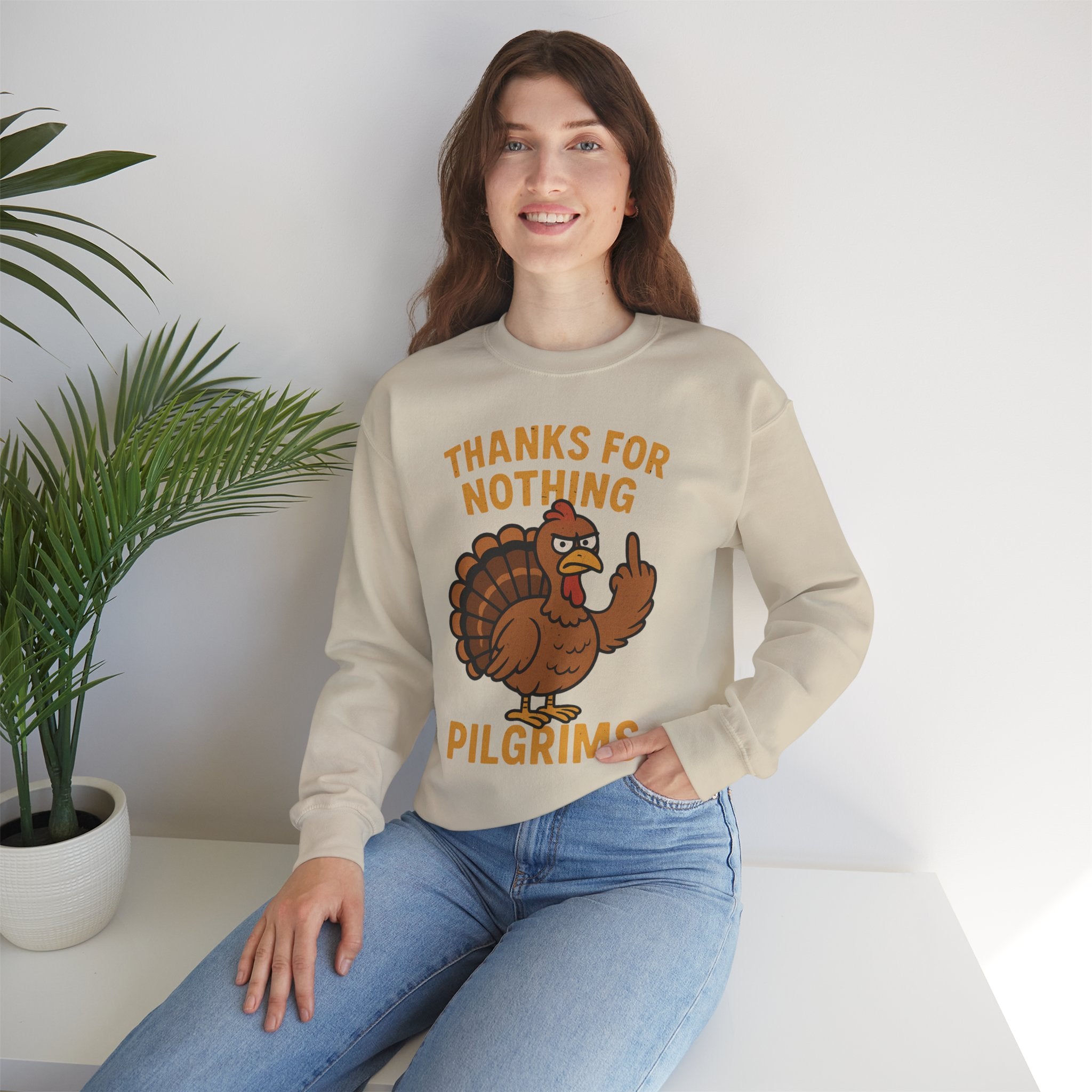 Thanks for Nothing Pilgrims Crewneck Sweatshirt - Unisex