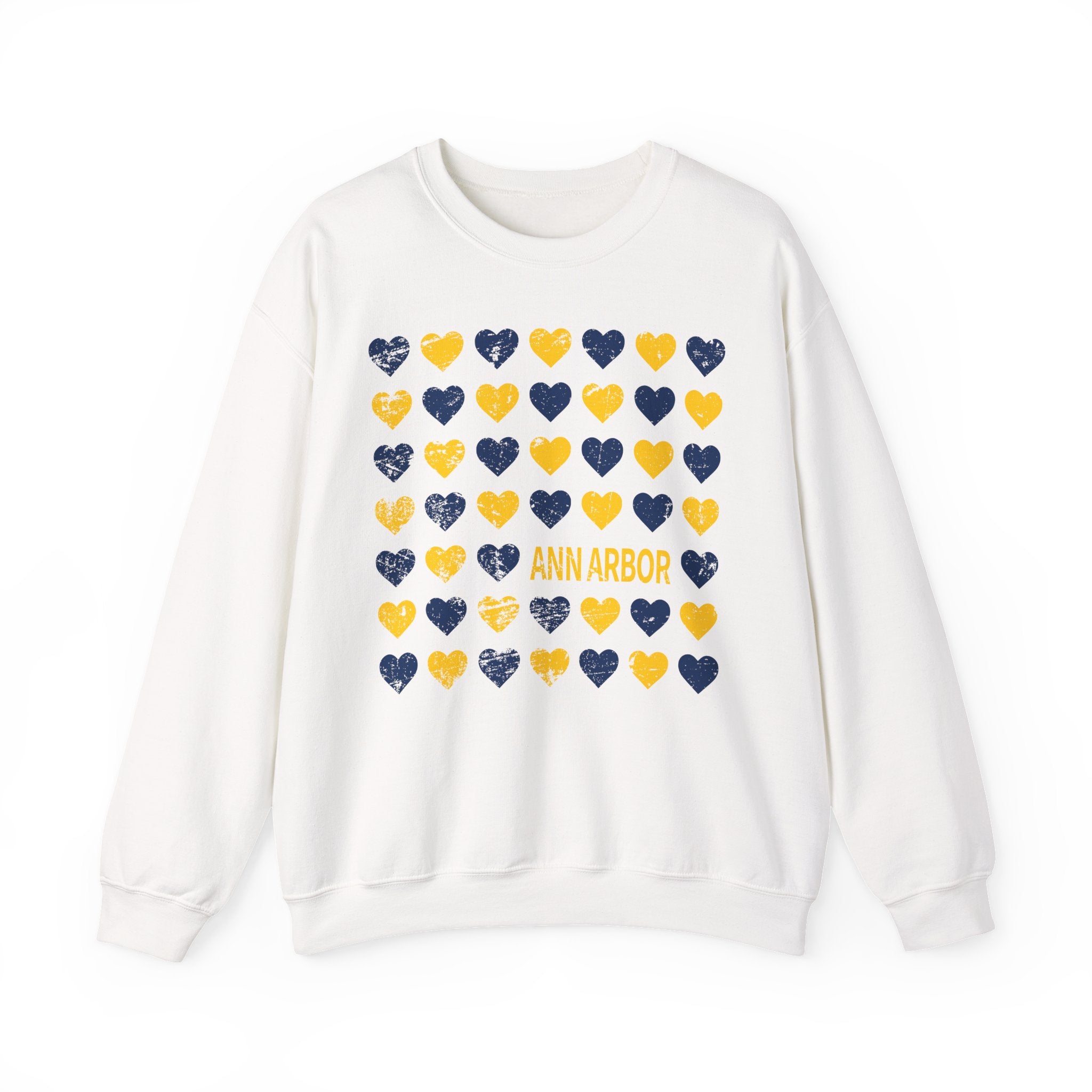 Wolverines Hearts Crewneck Sweatshirt - Unisex