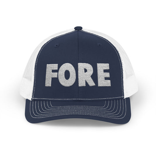 FORE Golf Snapback Trucker Cap