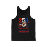 Funny Eagle Questionable Hair 250th Anniversary Patriotic Basic T-Shirt - Unisex
