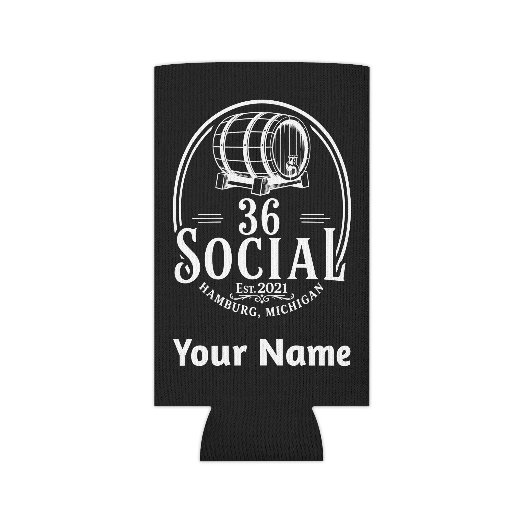 36 Social Logo 2 SL Can Cooler - Skinny - Black (Amaranth)