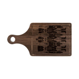 Nutcrackers Merry Christmas Engraved Wooden Cutting Board Paddle w Handle