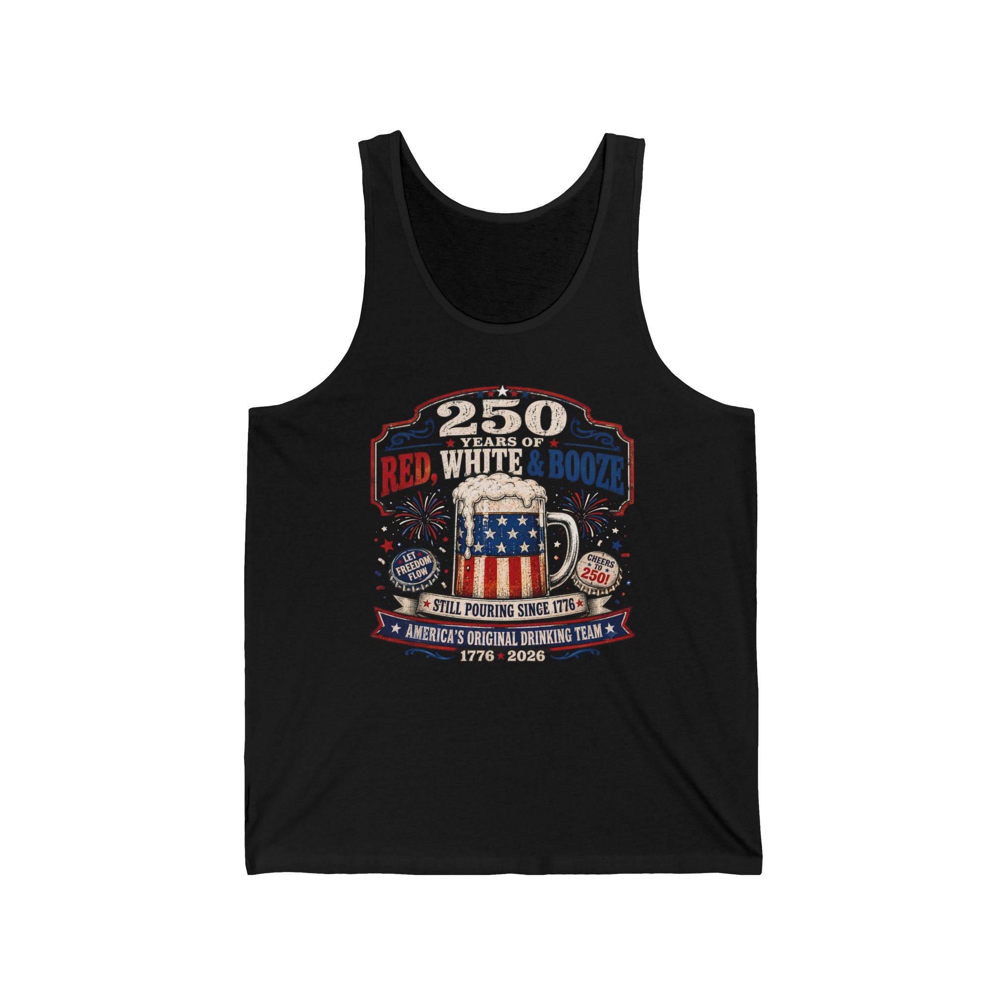 Funny Beer Mug Bootvan 250th Anniversary Patriotic Basic T-Shirt - Unisex