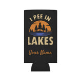 Can Cooler - Skinny - I Pee In Lakes Retro Sun