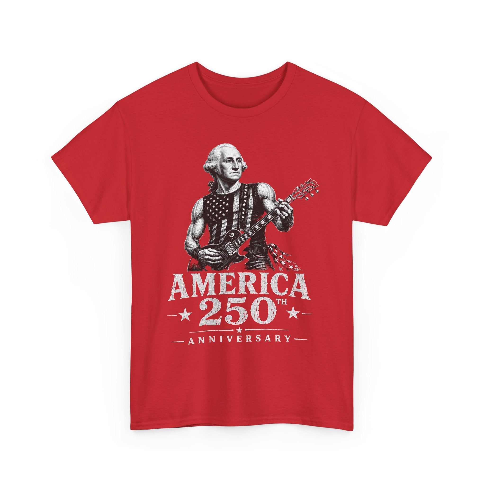 Monochrome Rocker America 250 Anniversary Distressed Patriotic Basic T-Shirt - Unisex