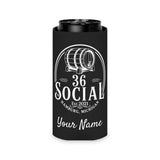 36 Social Logo 2 SL Can Cooler - Skinny - Black (Satisfy)