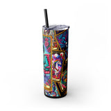 True Crime Junkie 1 Skinny Steel Tumbler with Straw, 20oz