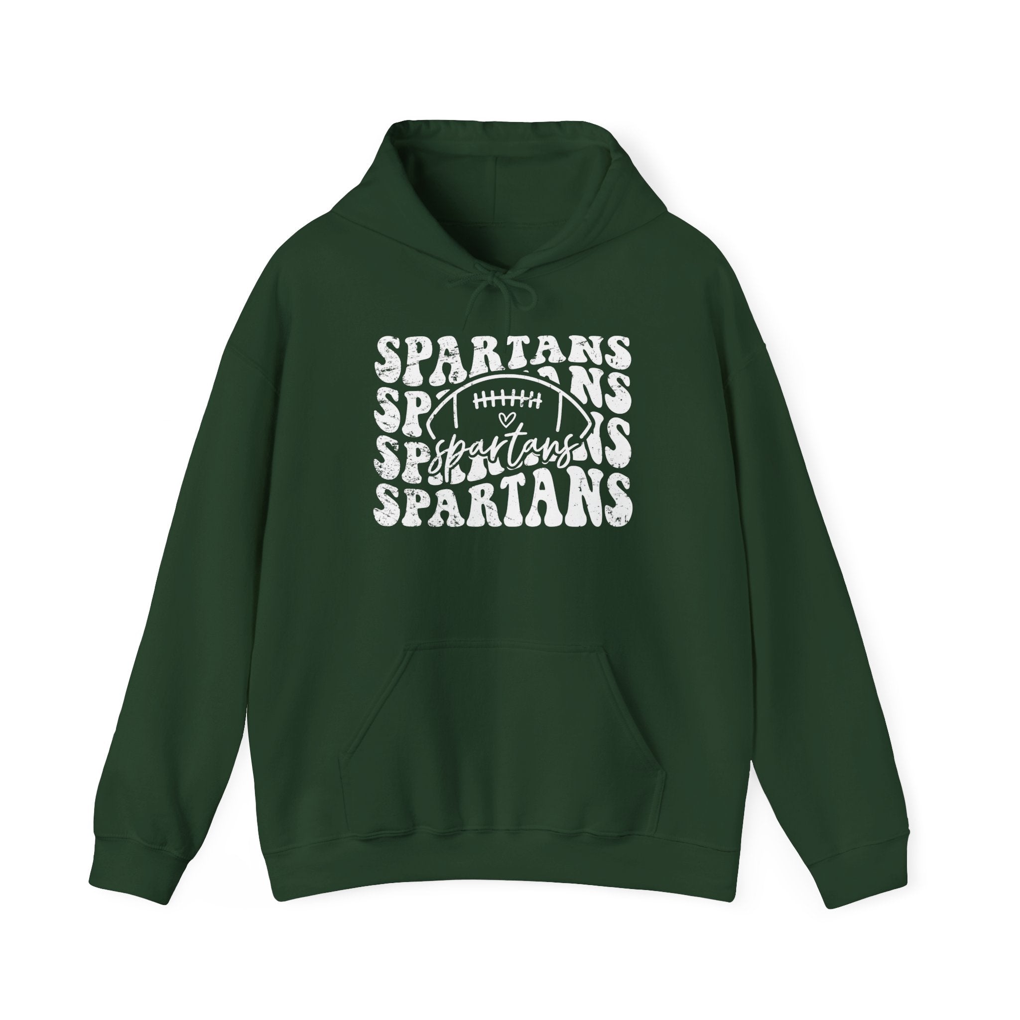 Spartans Football 1 White Hoodie - Unisex