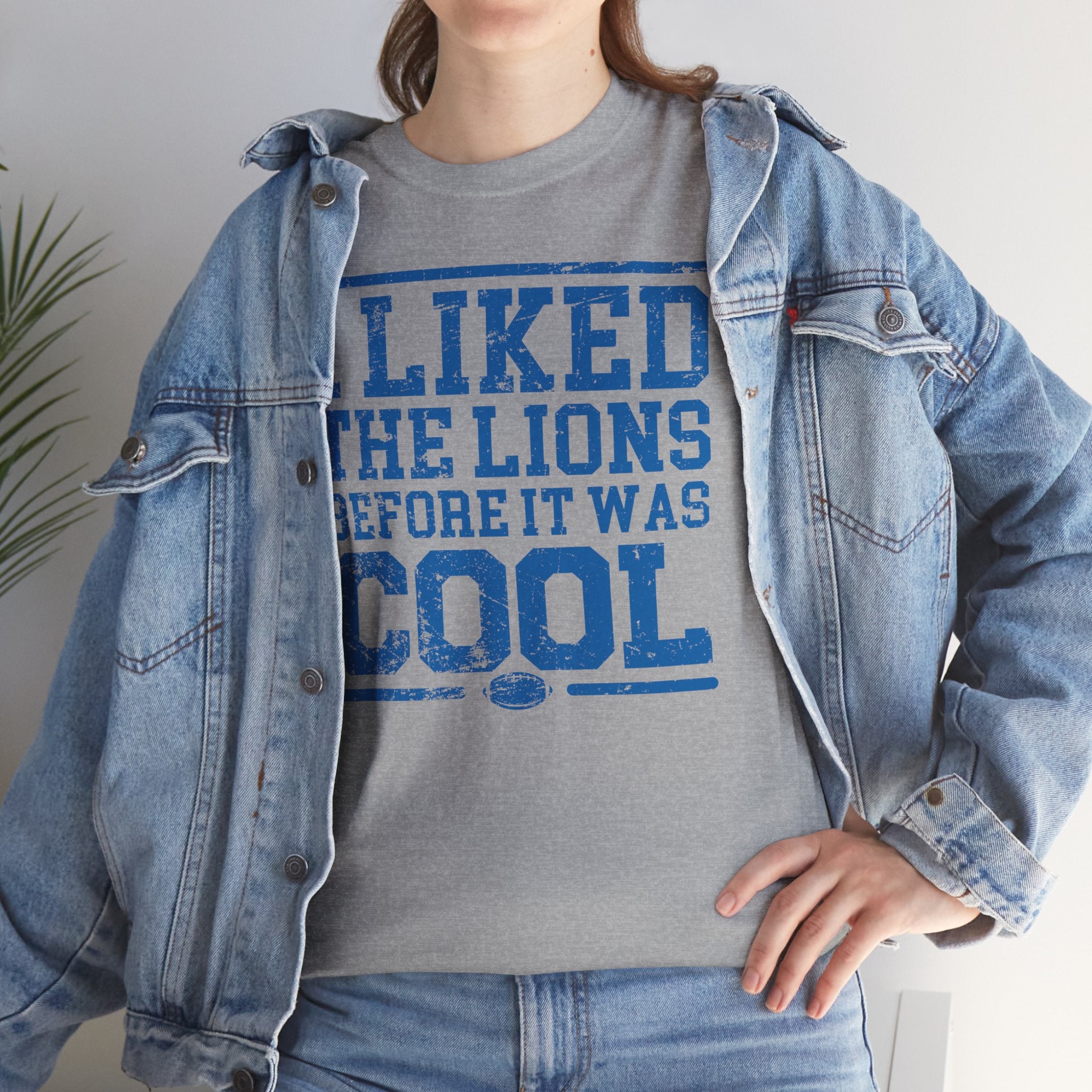 I Liked the Lions Before It Was Cool Blue Basic T-Shirt - Unisex