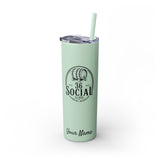 Skinny Steel Tumbler with Straw - 20oz - 36 Social
