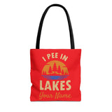 Tote Bag - I Pee In Lakes Retro Sun
