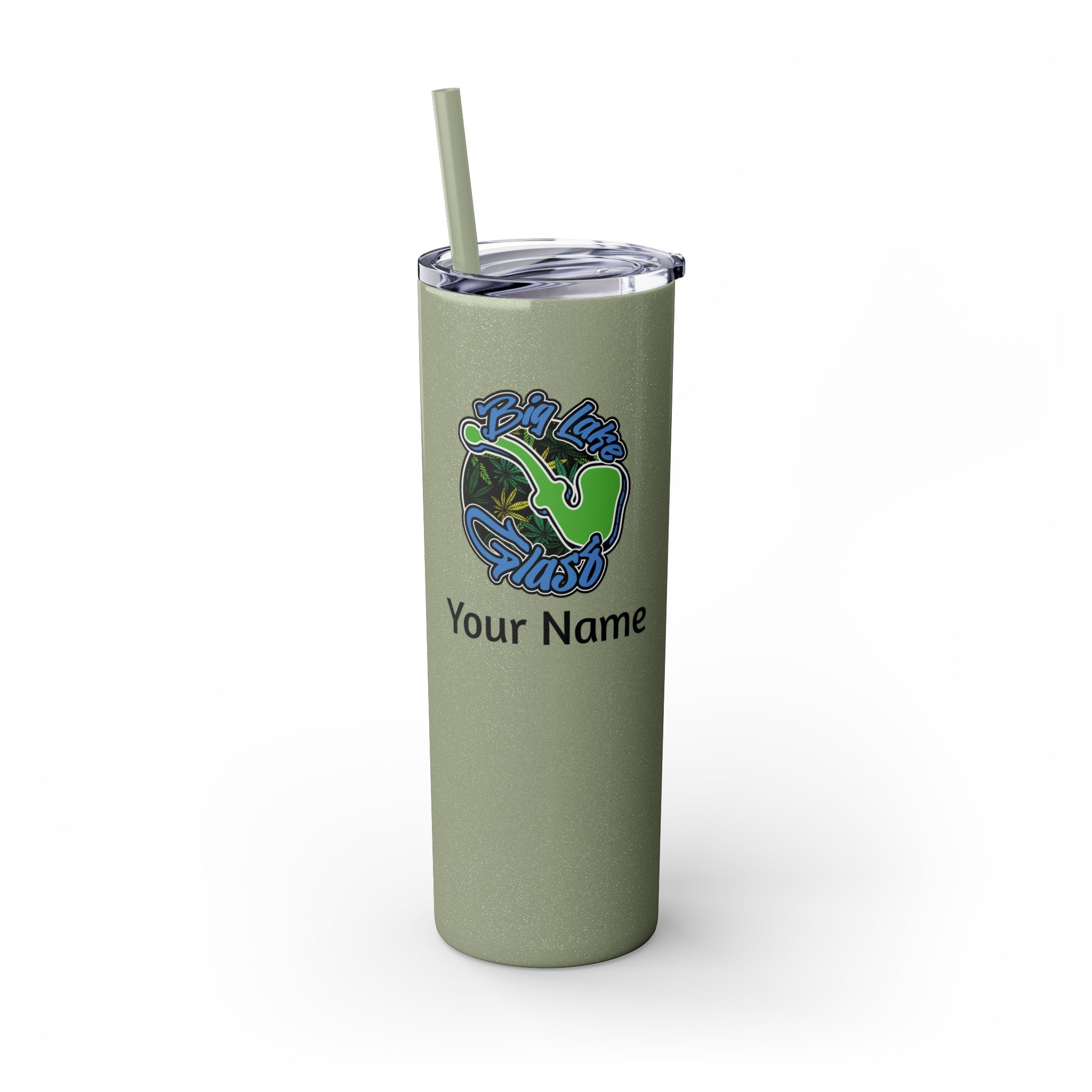 Skinny Steel Tumbler with Straw - 20oz - Big Lake Glass Pipe