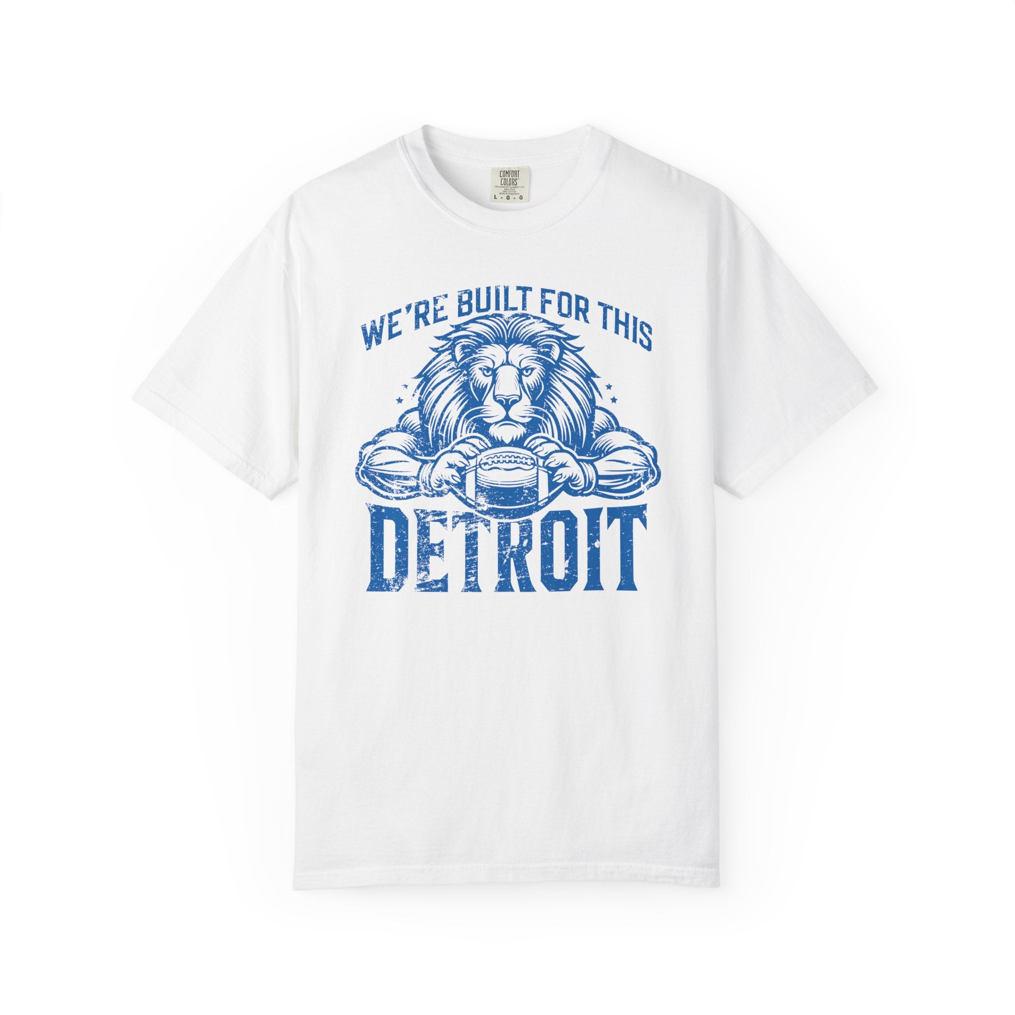 We're Built for This Detroit Blue Premium T-Shirt - Unisex