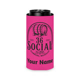 36 Social Logo 2 SL Can Cooler - Skinny - Pink (Amaranth)