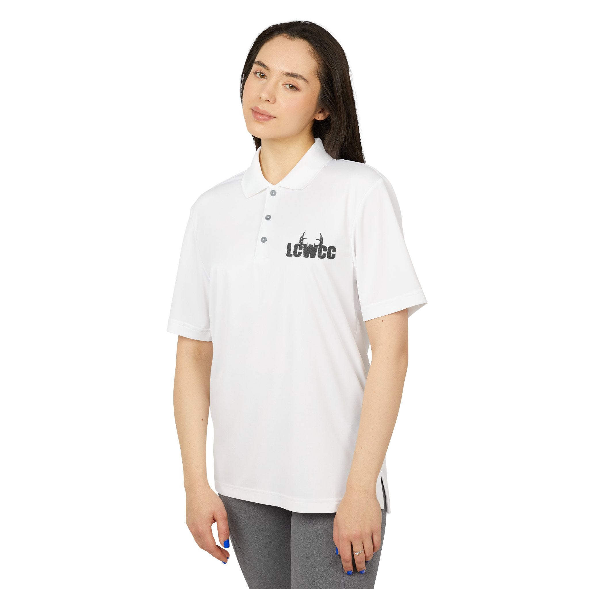 LCWCC Original Logo Black - Adidas Unisex Performance Polo (Embroidery)