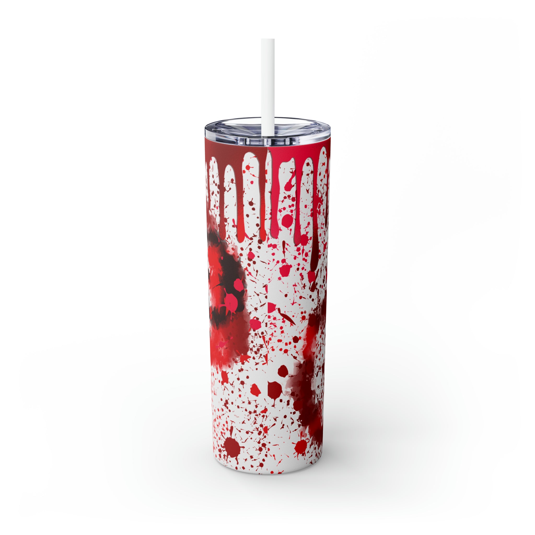 True Crime Queen Skinny Steel Tumbler with Straw, 20oz