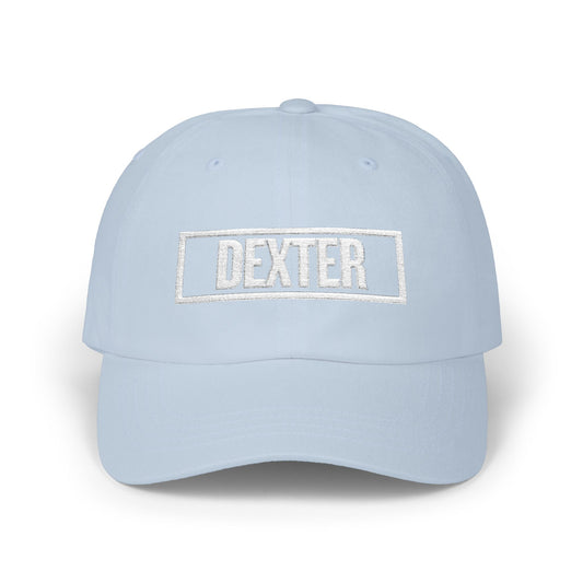 Dexter Bold & Square White Embroidery Dad Cap