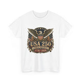 Ornate Eagle Shield USA 250 Anniversary Vintage Americana Basic T-Shirt - Unisex