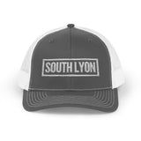 South Lyon Bold & Square White Embroidery Trucker Cap