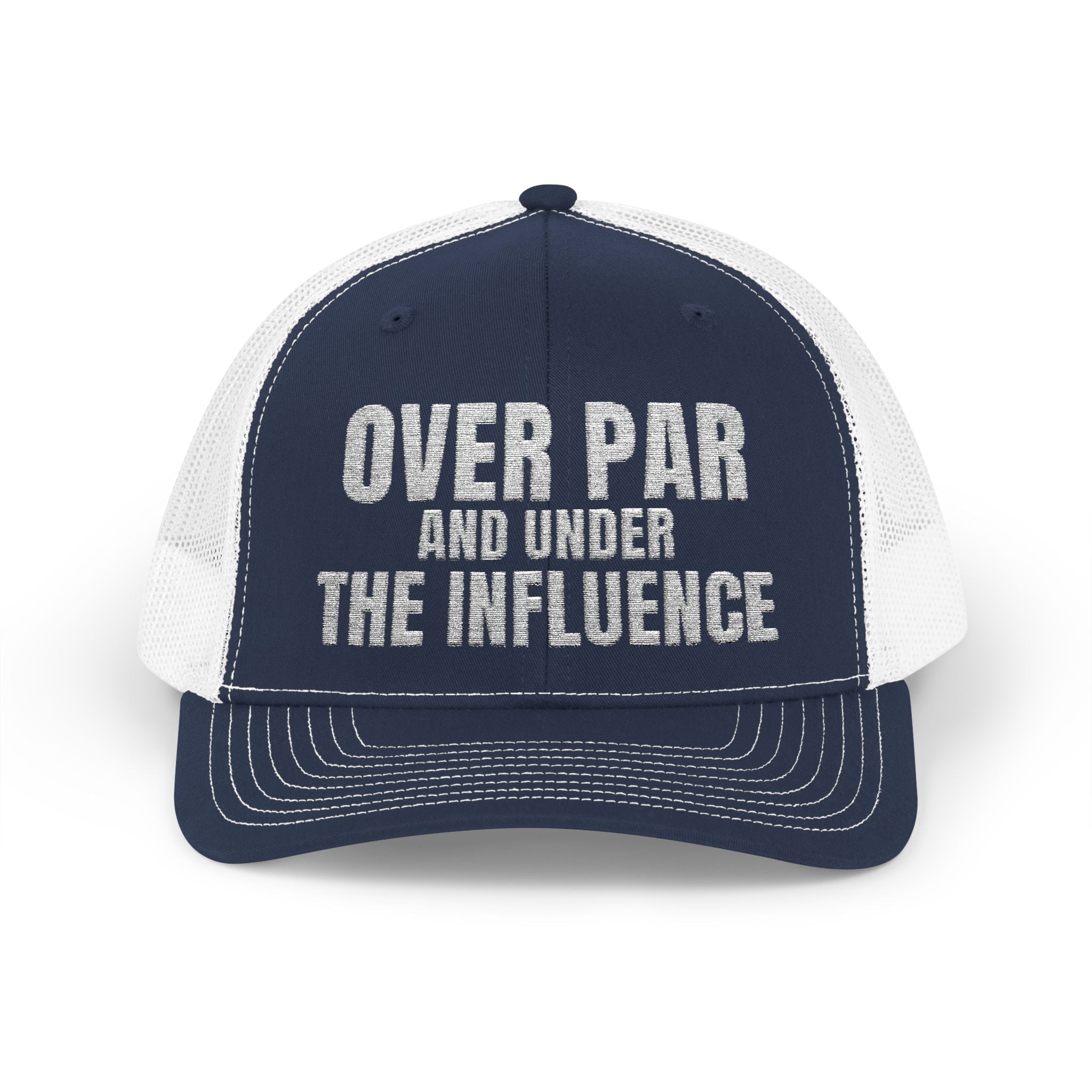 Over Par & Under the Influence Golf Snapback Trucker Cap