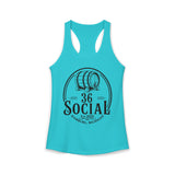 36 Social Logo 2 Black SL Basic Racerback Tank Top - Women's