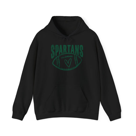 Spartans Heart Green Hoodie - Unisex