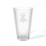 Deer Silhouette Name Personalized Engraved 16oz Pint Mixing Glass