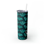 Butterflies Personalized Skinny Steel Tumbler with Straw, 20oz