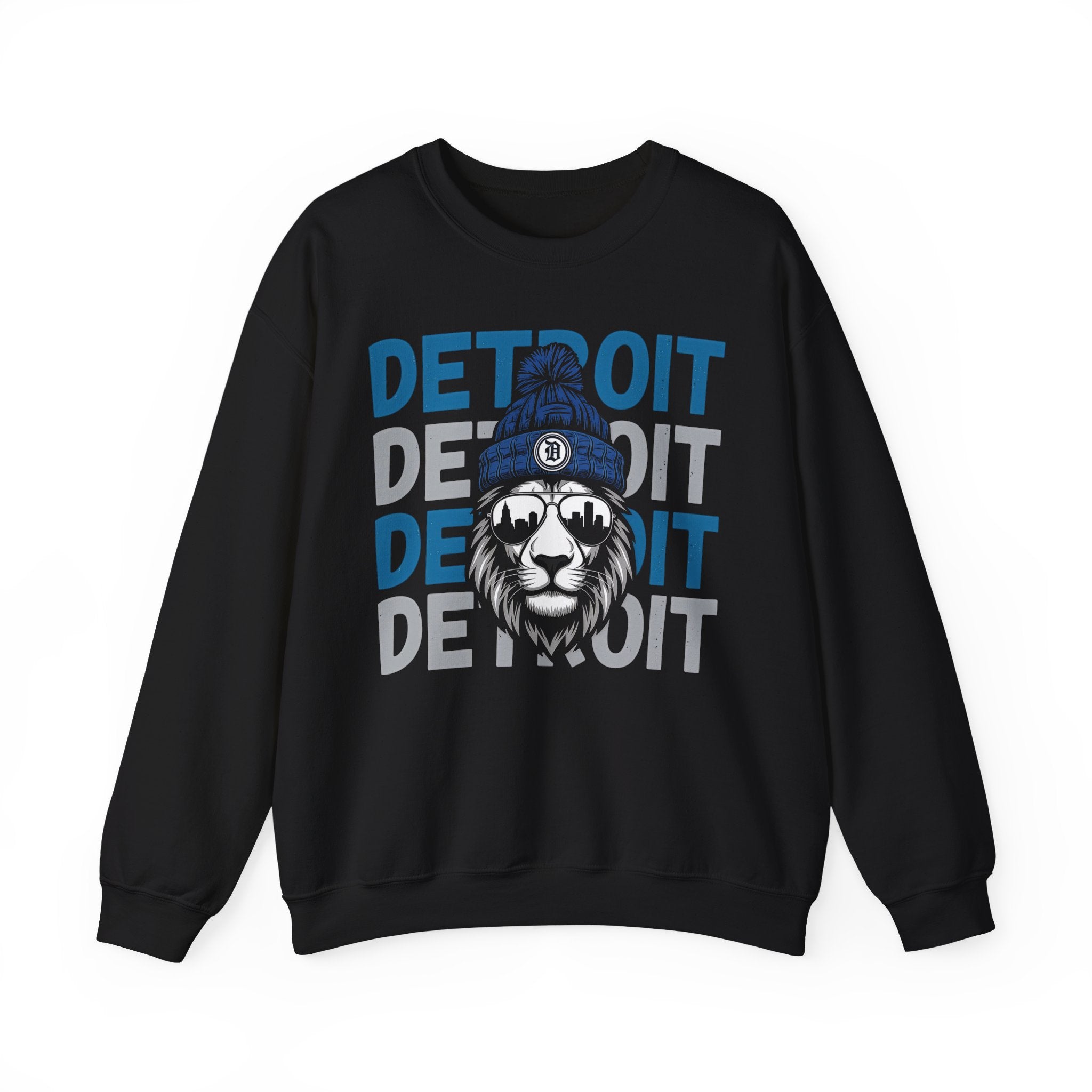 Lion Black Crewneck Sweatshirt - Unisex