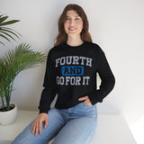 Fourth and Go For It Blue & Gray Crewneck Sweatshirt - Unisex