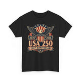 Eagle Shield Badge USA 250 Anniversary Vintage Patriotic Basic T-Shirt - Unisex