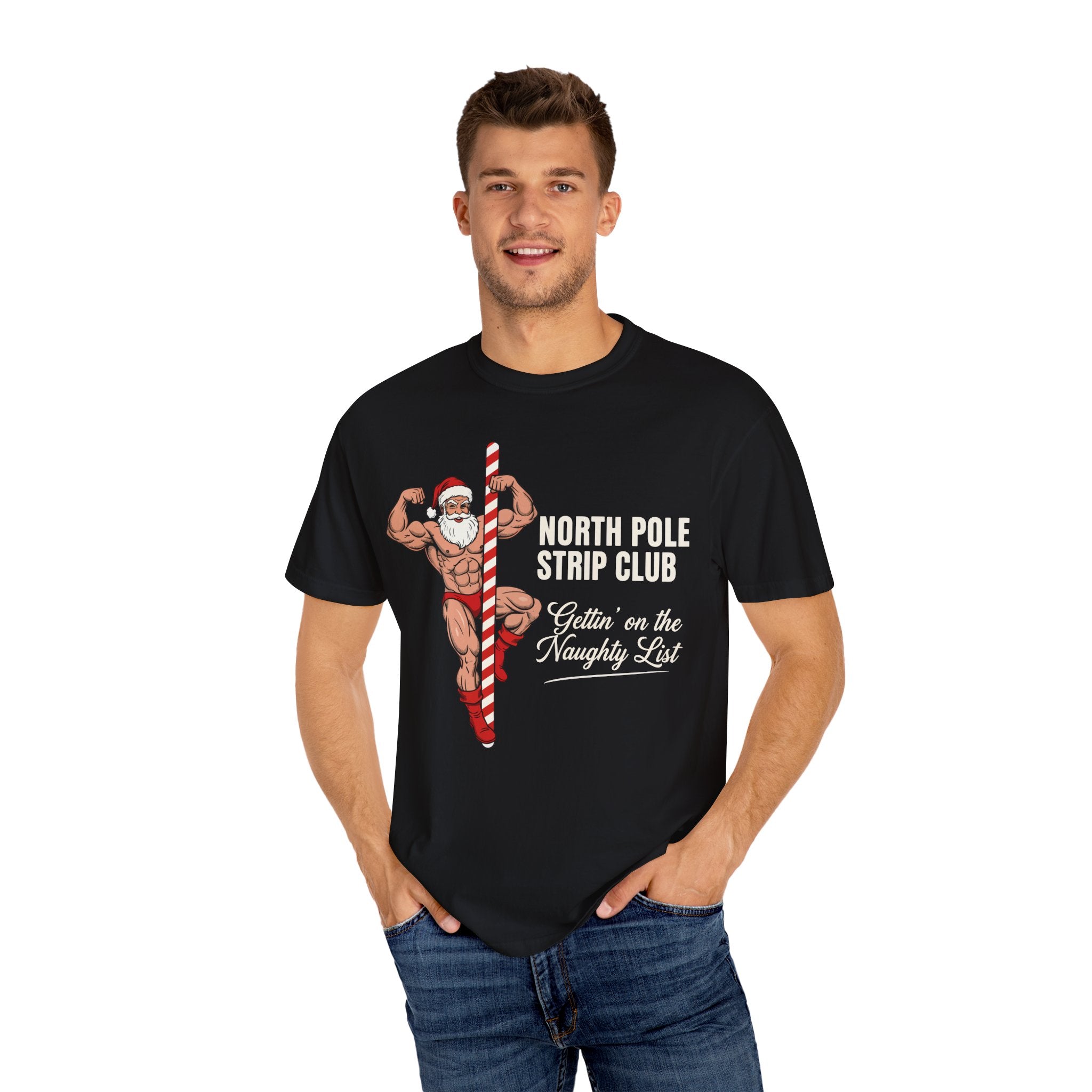 North Pole Strip Club Gettin On The Naughty List Premium T-Shirt - Unisex
