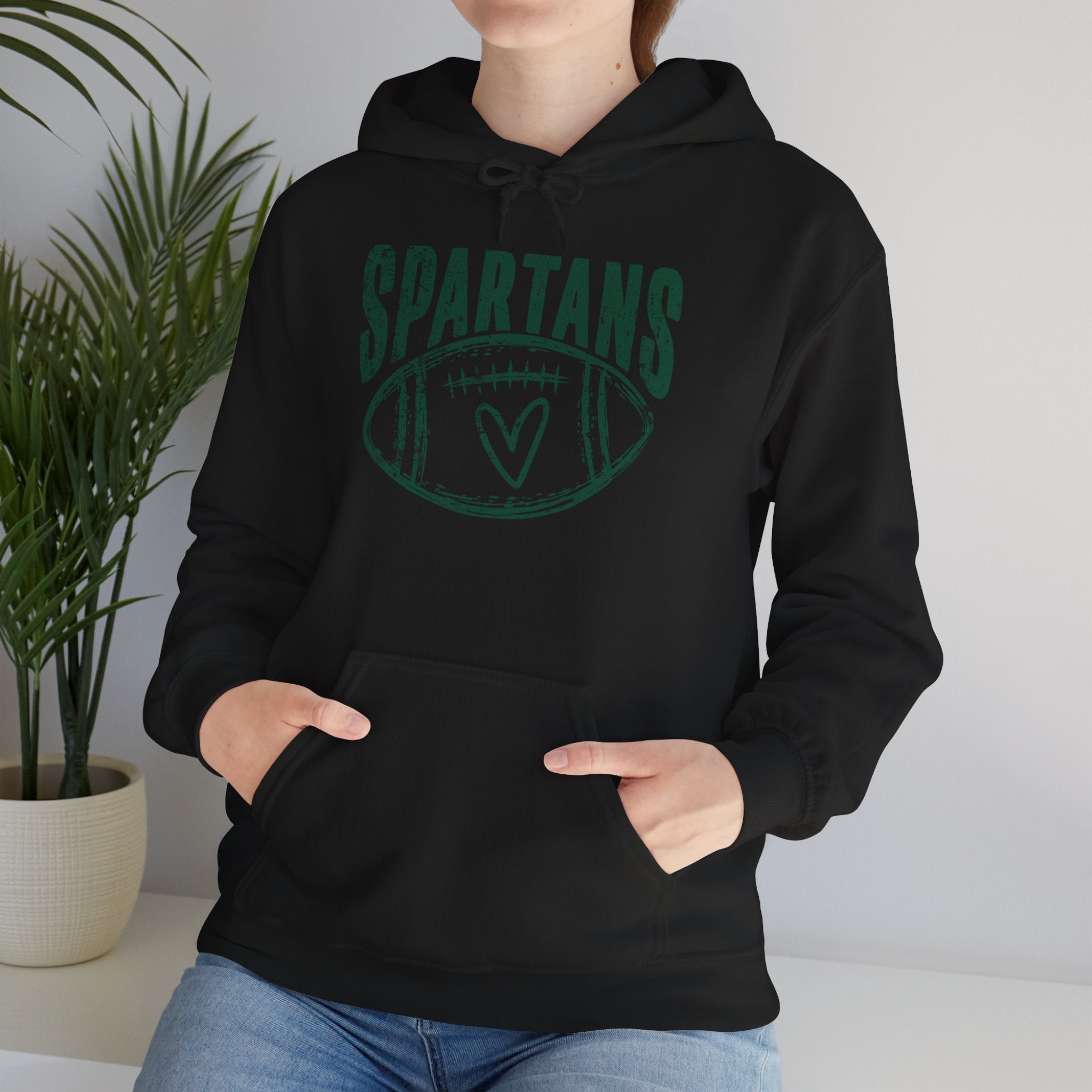 Spartans Heart Green Hoodie - Unisex
