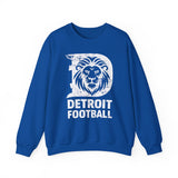 Detroit Football White Crewneck Sweatshirt - Unisex