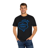 Love Detroit Football Blue Premium T-Shirt - Unisex
