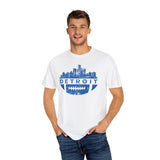 Detroit Football Skyline Blue Premium T-Shirt - Unisex