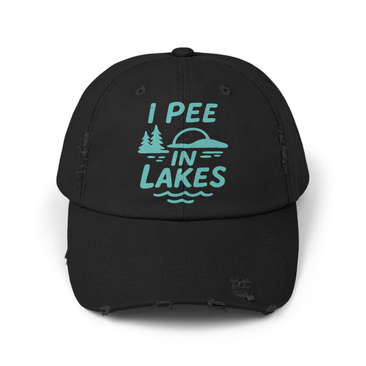 Distressed Cap - I Pee In Lakes Retro