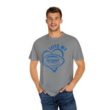 Love Detroit Football Blue Premium T-Shirt - Unisex