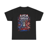 Liberty Bell Louder USA 250 Anniversary Grunge Patriotic Basic T-Shirt - Unisex