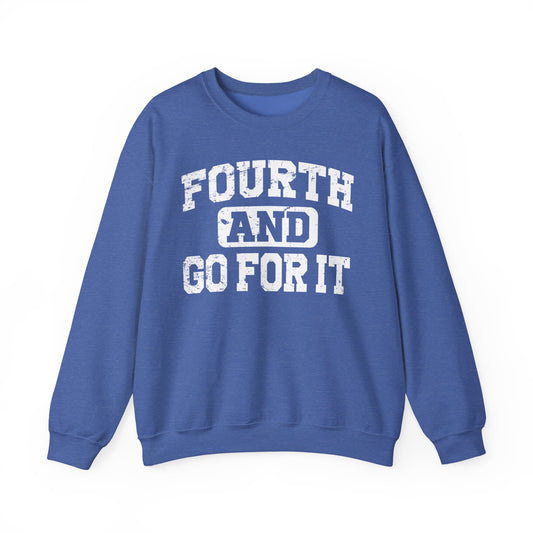 Fourth and Go For It White Crewneck Sweatshirt - Unisex