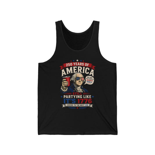 Funny Founding Rebel Party 1776 2026 Vintage Patriotic Basic Tank Top - Unisex