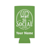36 Social Logo 2 SL Can Cooler - Skinny - Green (Amaranth)
