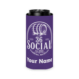 36 Social Logo 2 SL Can Cooler - Skinny - Purple (Amaranth)