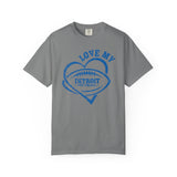Love Detroit Football Blue Premium T-Shirt - Unisex