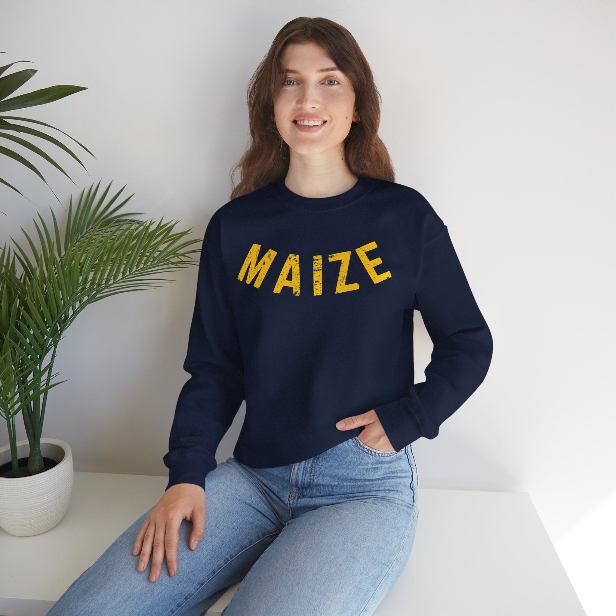 Maize Yellow Crewneck Sweatshirt - Unisex