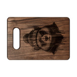Winter Wolverine MI Engraved Wooden Cutting Board Rectangle Handle