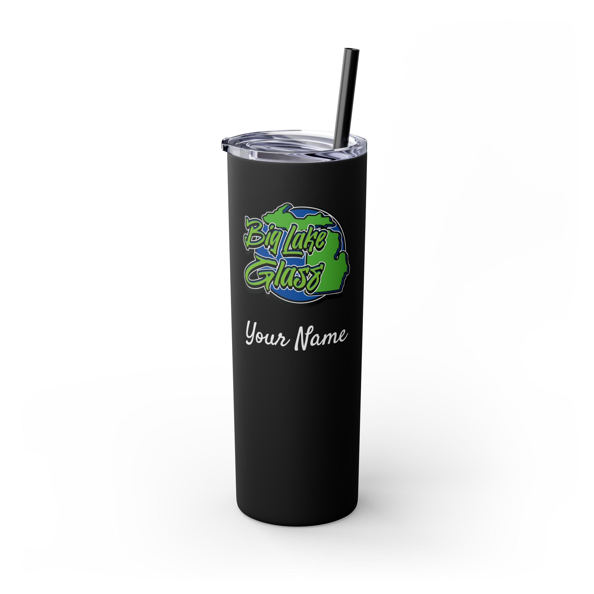 Skinny Steel Tumbler with Straw - 20oz - Big Lake Glass