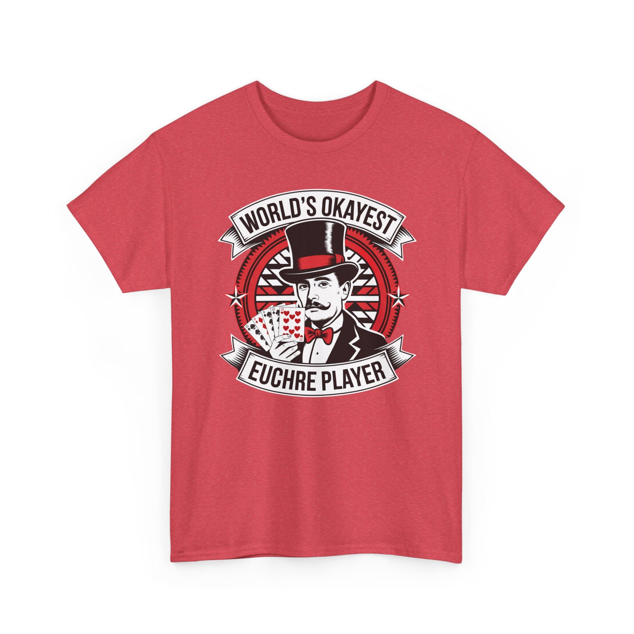 Worlds Okayest Euchre Player 2 Basic T-Shirt - Unisex