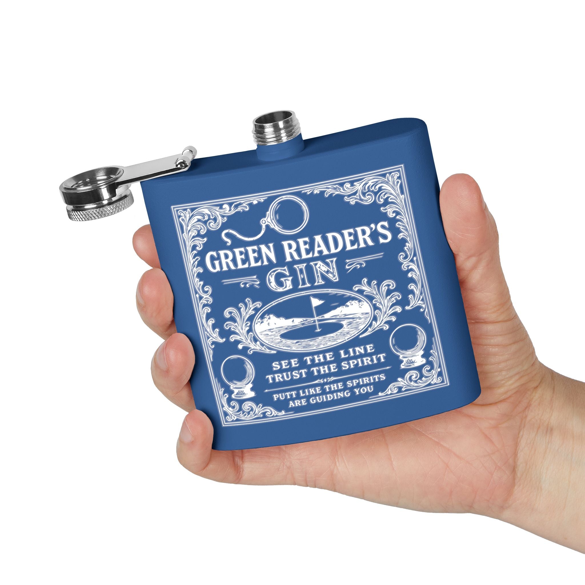 Green Reader's Black Flask - 6oz