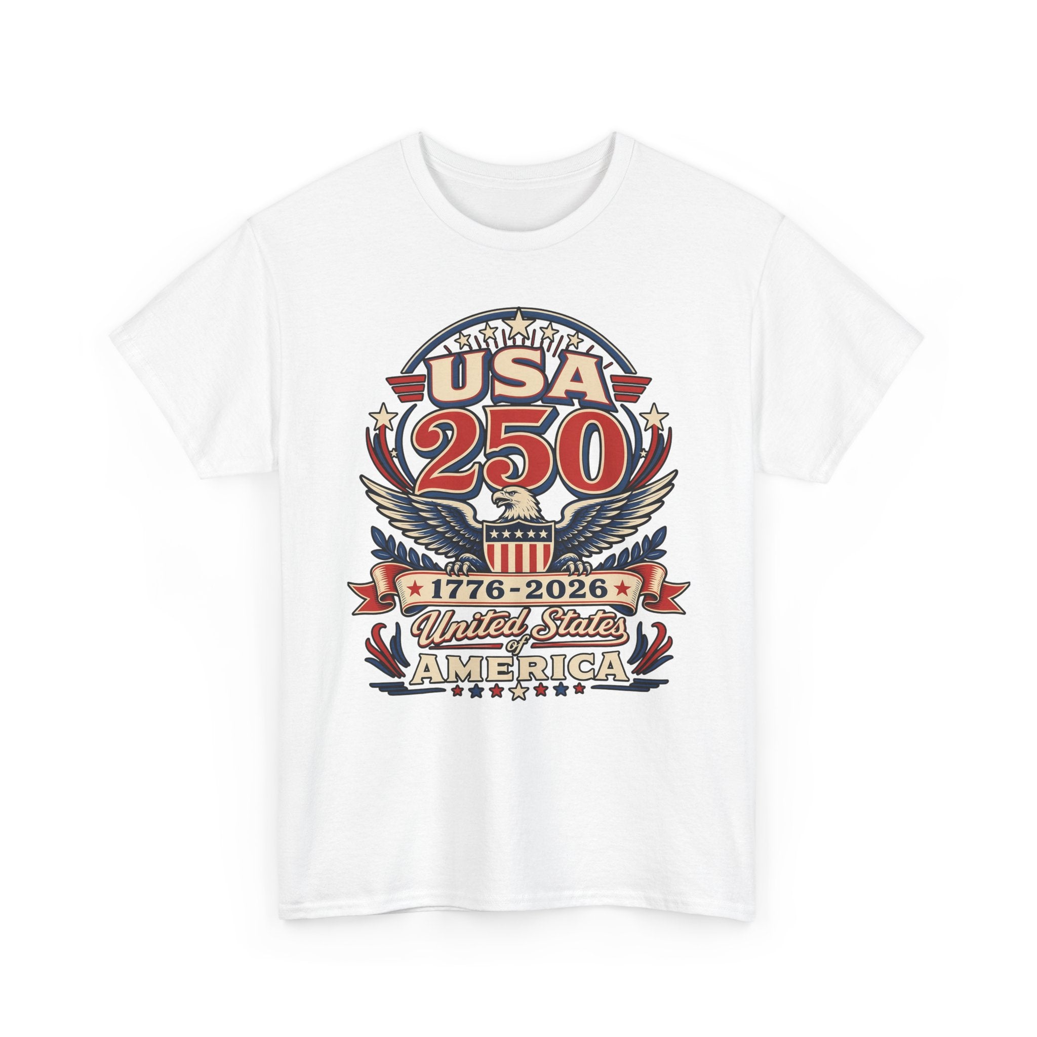 Classic Eagle Badge USA 250 1776 2026 Patriotic Basic T-Shirt - Unisex